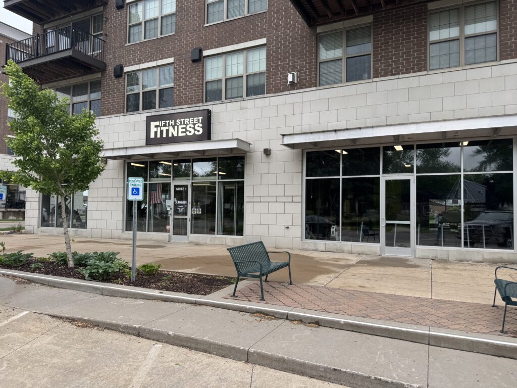 Outside of Fifth Street Fitness Gym in Coralville, Iowa.