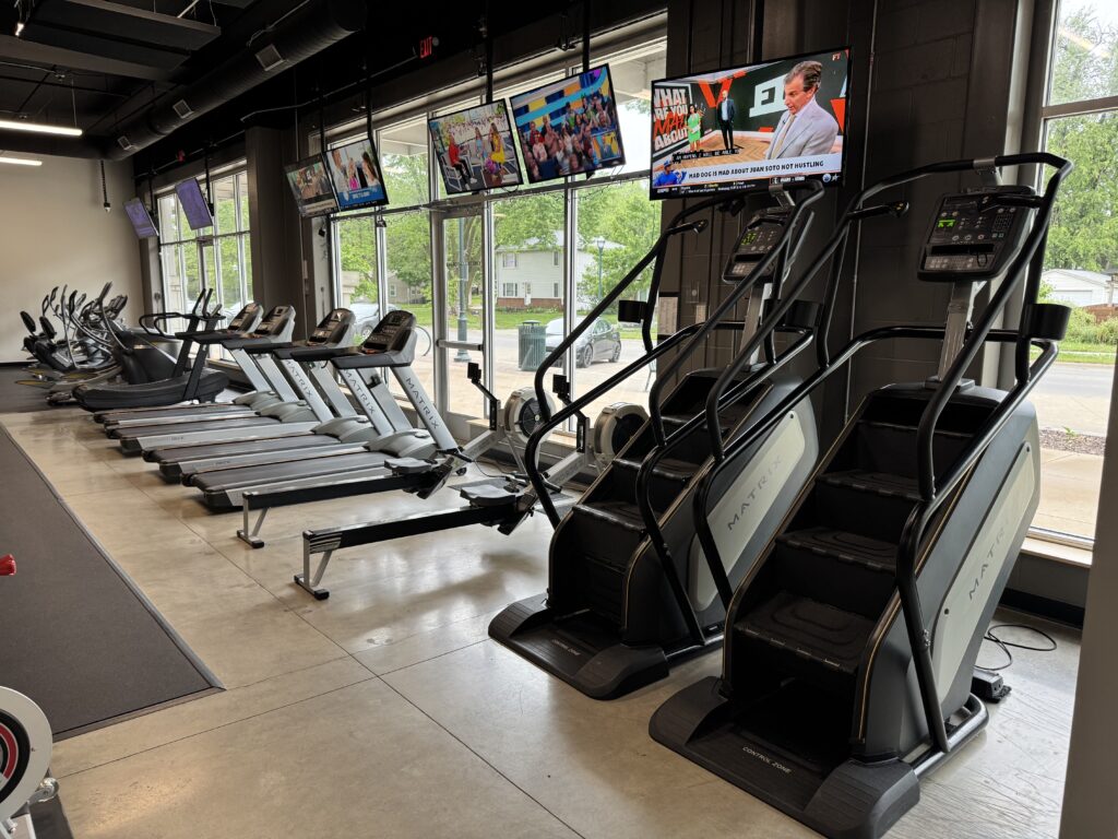 matrix treadmill & stair climber at Fifth Street Fitness Gym in Coralville, Iowa.