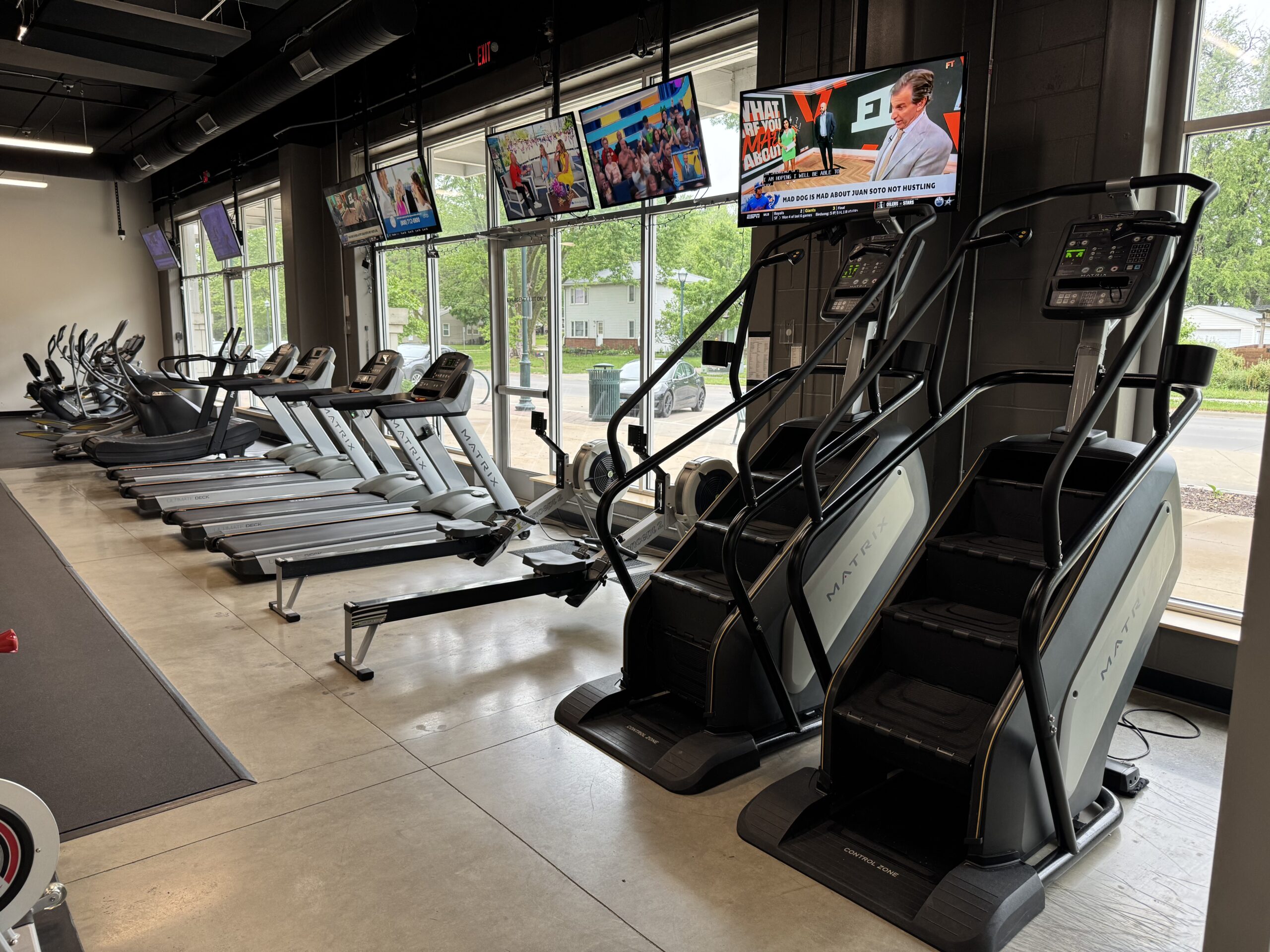 matrix treadmill & stair climber at Fifth Street Fitness Gym in Coralville, Iowa.
